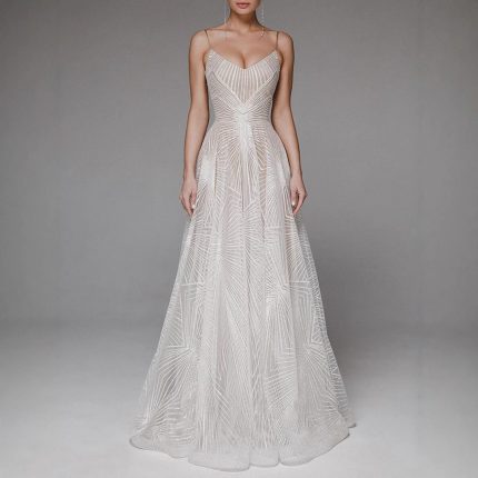 Sexy suspender embroidered sleeveless dress dress