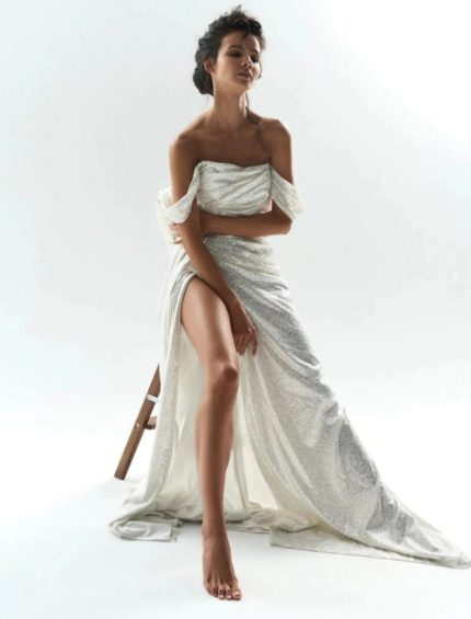 Sexy Sparkling Split Ball Dress New Style