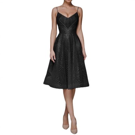 Sexy suspender embroidered sleeveless dress dress